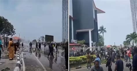 batam riot|Police arrest 43 after riot over China.